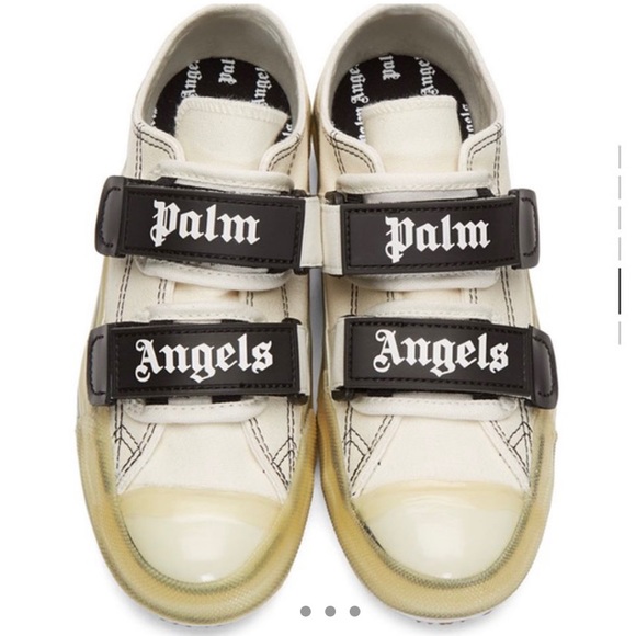 Palm Angels Shoes | Palm Angel Vulcranized Sneakers | Color: White | Size: Size 7.5 | Oryalariee's Closet